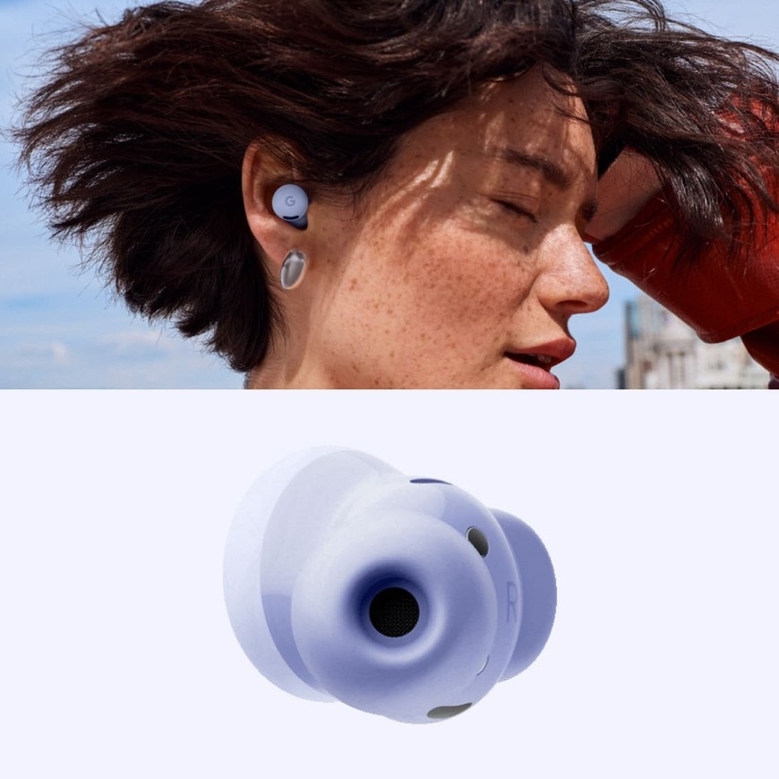 Slúchadlá Google Pixel Buds 2a Iris biela/fialová Google Pixel Buds 2a Iris, biela/fialová