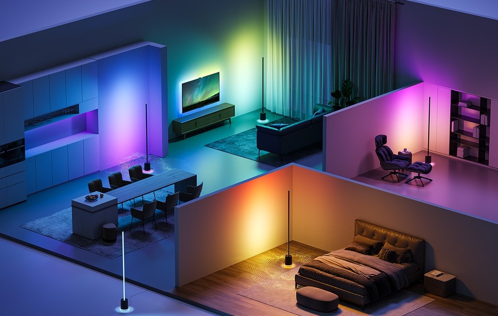 Stojacia lampa Govee Floor Lamp Pre RGBICWW LED + ovládač CZ čierna Stojacia lampa Govee Floor Lamp Pre RGBICWW LED + ovládač CZ čierna