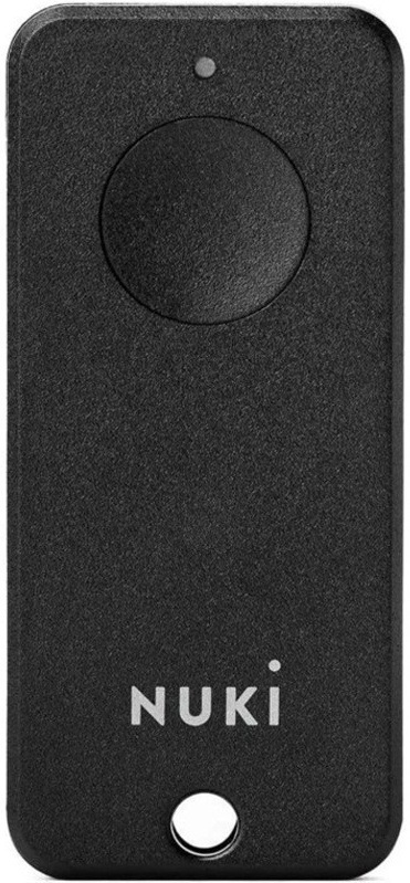 Nuki Fob – kompaktný bluetooth diaľkový ovládač pre inteligentné zámky, čelný pohľad.