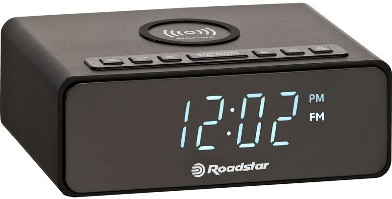 Rádiobudík Roadstar CLR-700 Qi čierny