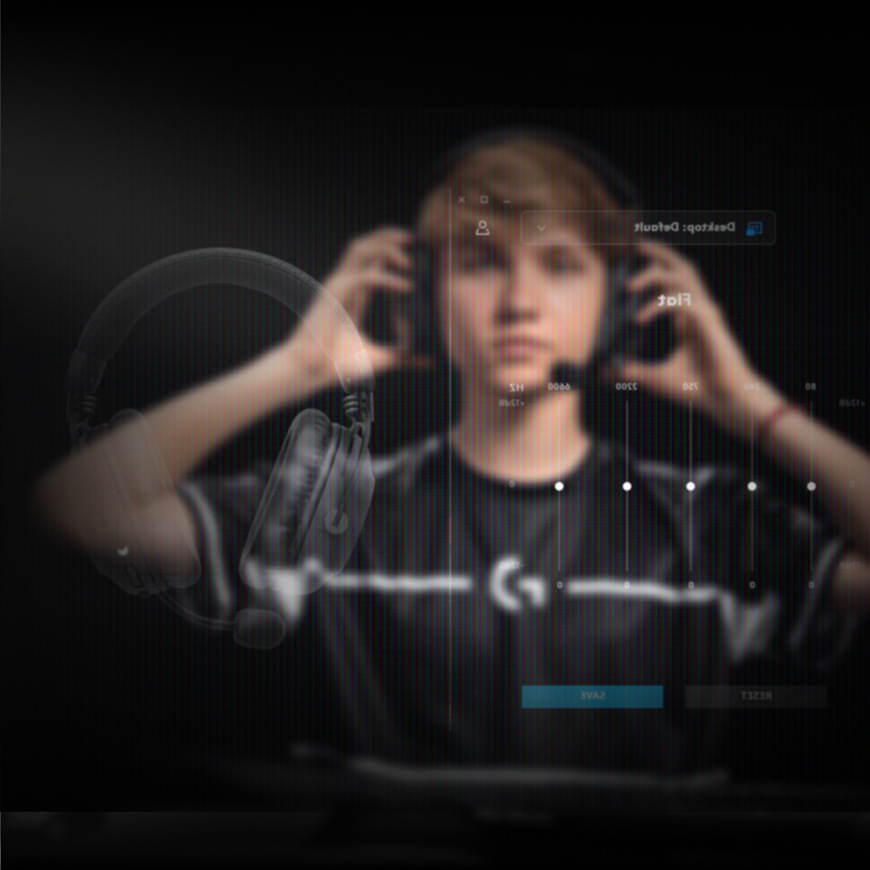 Headset Logitech PRO X3 LIGHTSPEED Wireless ružový Hráč s nasadeným headsetom Logitech PRO X 3 LIGHTSPEED Wireless v hernom prostredí