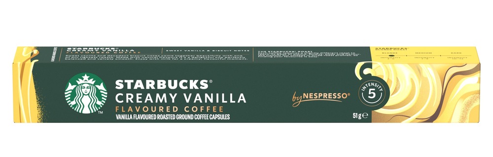 Kapsuly pre espressá Starbucks Creamy Vanilla Flavoured Coffee (10 ks) Starbucks Creamy Vanilla Flavoured Coffee