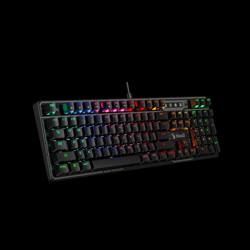 Klávesnica A4Tech Bloody B750N, Green Switch, USB, CZ/SK layout čierna Klávesnica A4Tech Bloody B750N, Green Switch, USB, CZ/SK layout čierna