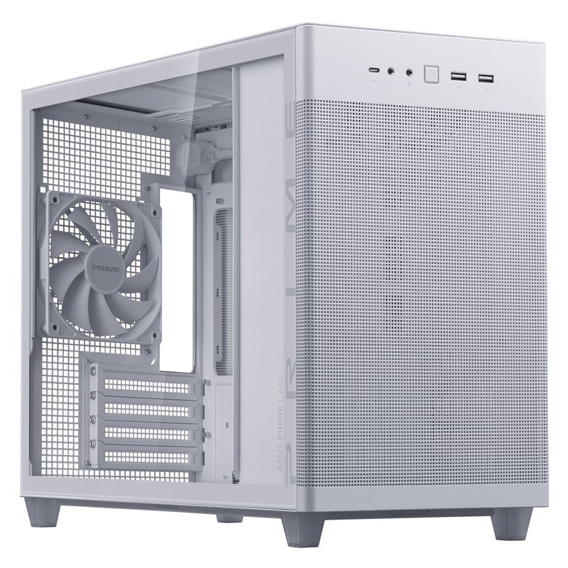 Case Asus PRIME AP201 Tempered Glass biela