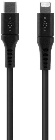 Kábel FIXED Liquid silicone USB-C/Lightning s podporou PD, MFi, 0,5m čierny