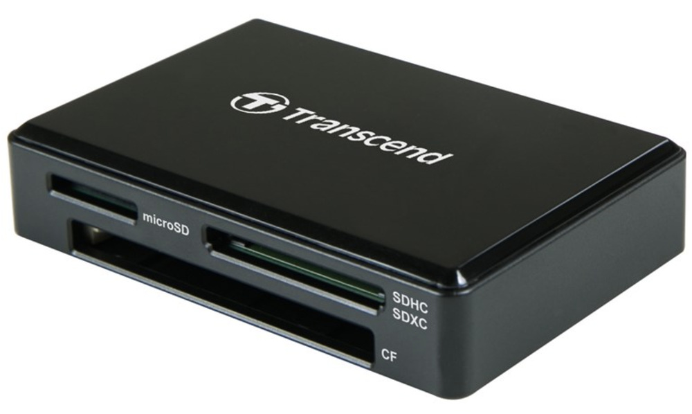 Čítačka pamäťových kariet Transcend RDC8K, USB-C/SDHC, SDXC, microSDHC, microSDXC, CompactFlash čierna