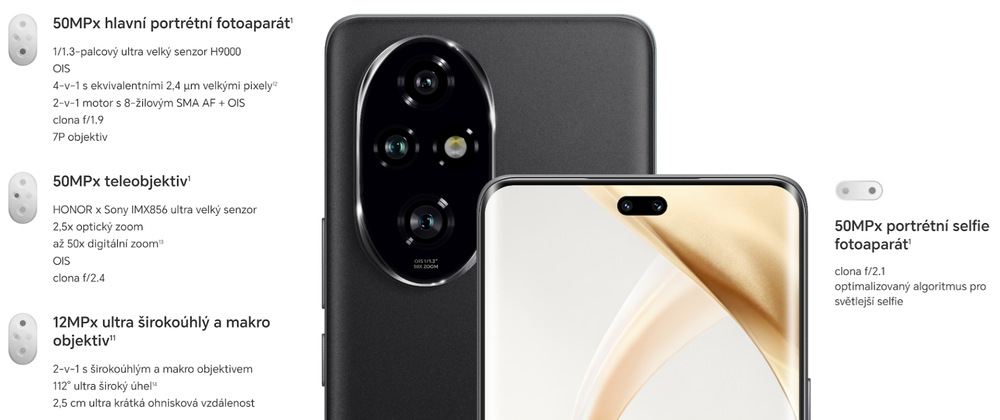Mobilný telefón HONOR 200 Pro 5G 12 GB / 512 GB čierny