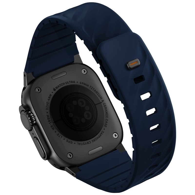Remienok Uniq Fluo magnetický na Apple Watch 49/46/45/44/42/41/40 mm - modrý