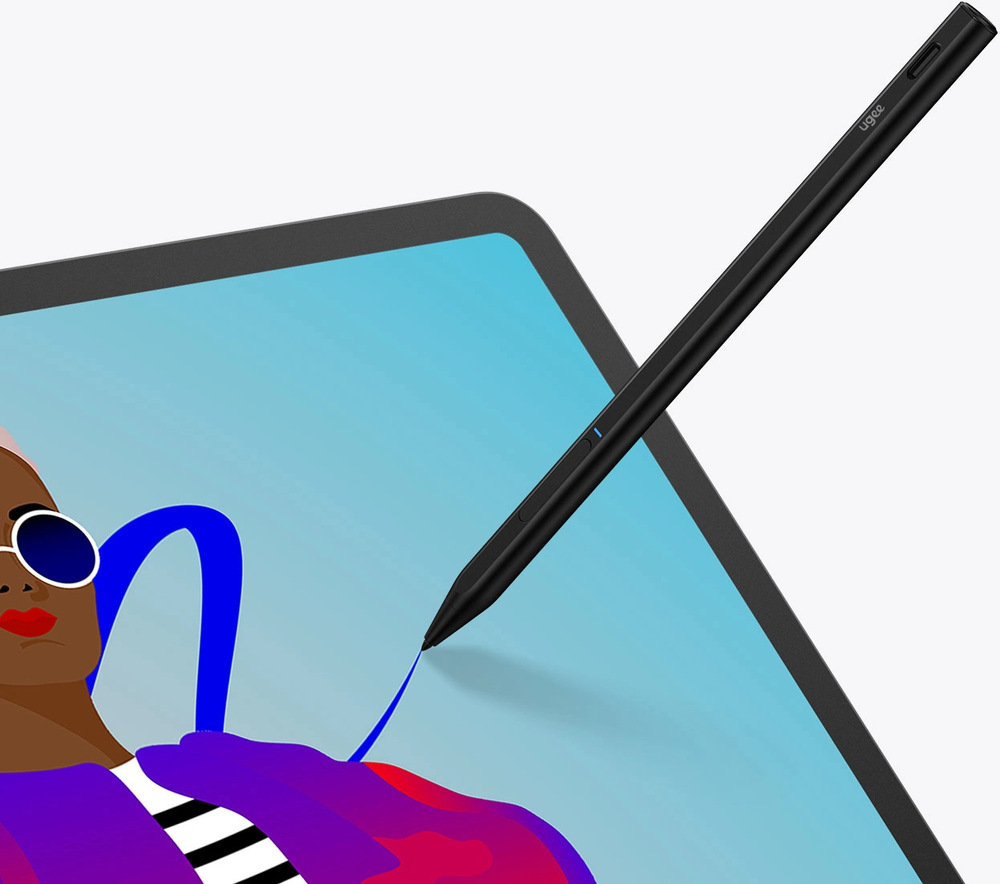 Grafický tablet UGEE UT3 čierny Detail stylusu kresliaceho na displej grafického tabletu UGEE UT3