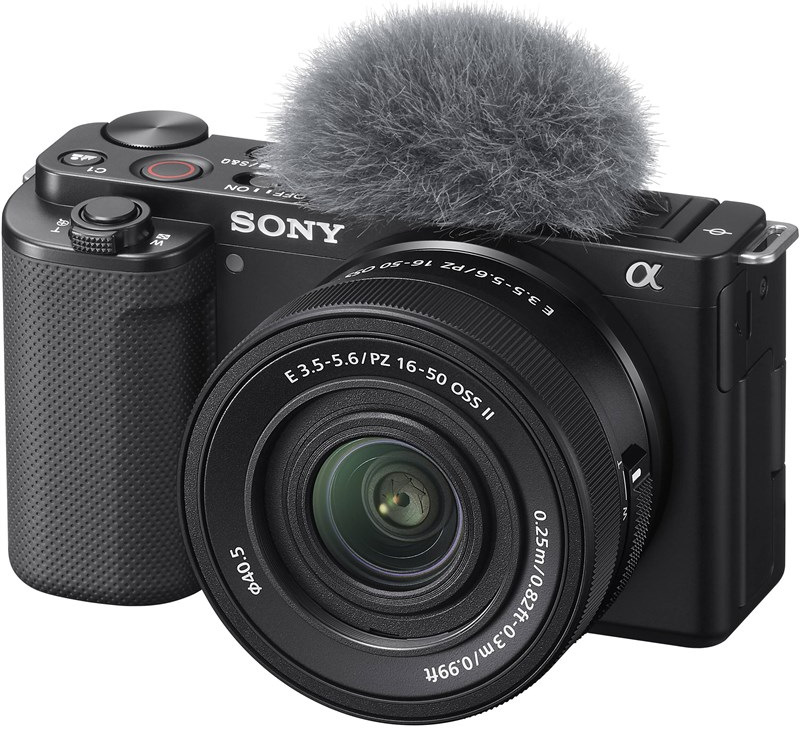 Digitálny kompakt Sony ZV-E10 s objektívom 16–50 mm, čierna farba