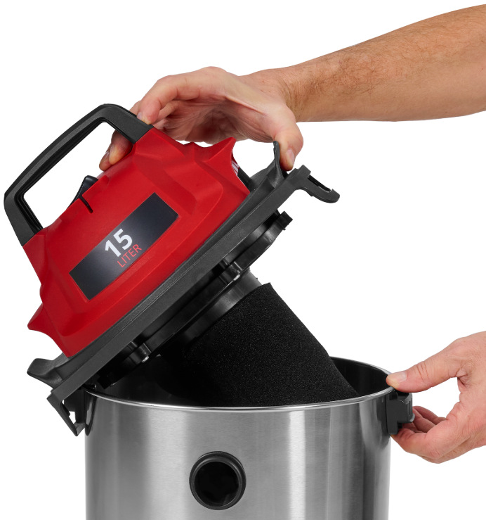 Priemyselný vysávač Einhell Classic TC-VC 1540 S, 2347405 červený Einhell Classic TC-VC 1540 S s penovým filtrom na mokré vysávanie a nerezovou nádobou 15 l