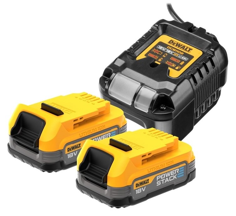 Set batérie a nabíjačky Dewalt XR 18V POWERSTACK DCB1102E2