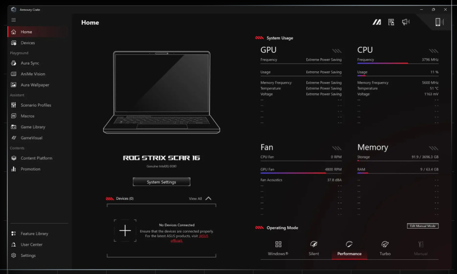 Notebook Asus ROG Strix SCAR 16 čierny