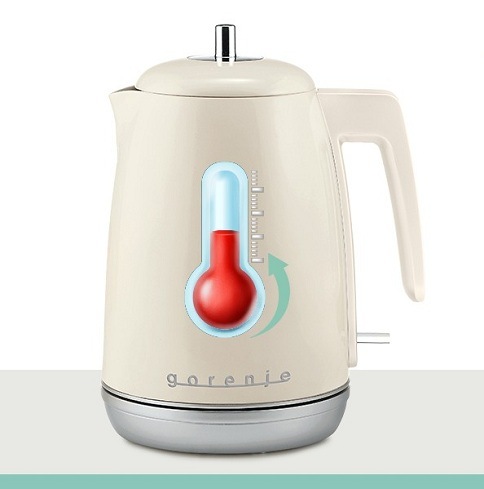 Rýchlovarná kanvica Gorenje K15RL, 1,7 l béžová konvica Gorenje K15RL s teplomerom