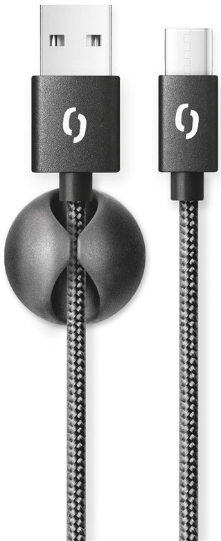 Kábel Aligator Premium USB/USB-C, 2m - čierny
