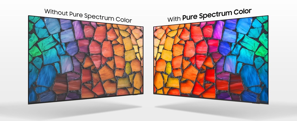 Televízia Samsung SAMUE55M70H porovnanie farieb displeja