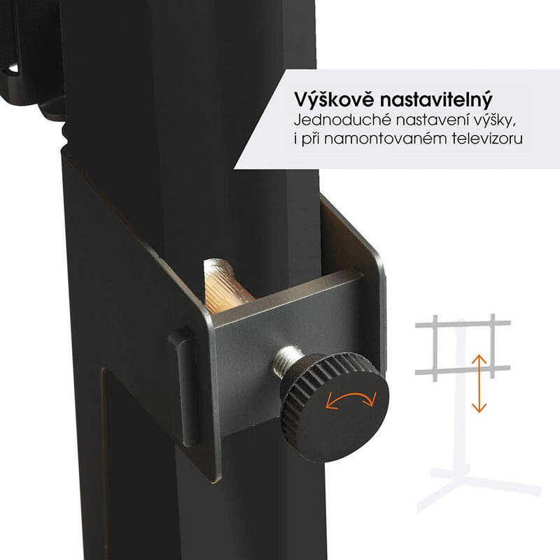 Stojan pre TV Vogel’s TVS 3695W pre uhlopriečky 40" až 77", nosnosť 50 kg biely/drevený