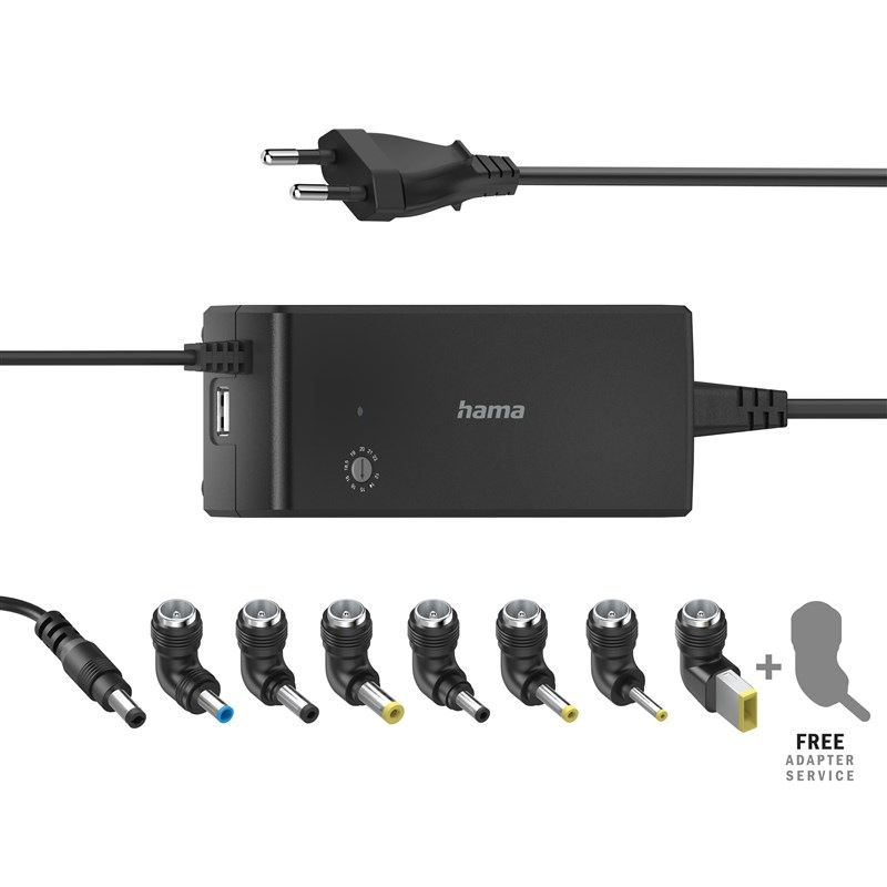 Sieťový adaptér Hama univerzálny pre notebook, 12-22 V, 90 W