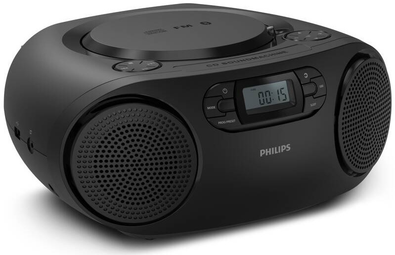 Rádioprijímač s CD Philips TAZ2000B čierny Detail tlačidlového ovládania a digitálneho LCD displeja prehrávača Philips TAZ2000
