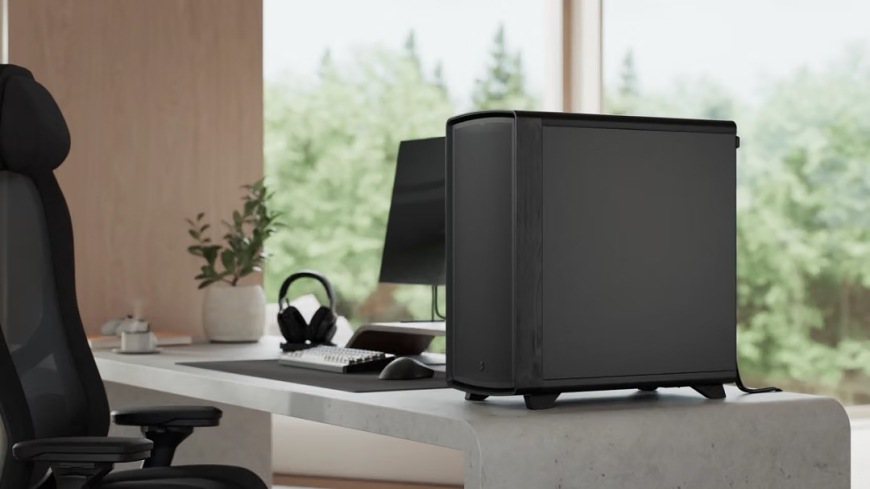 Case FRACTAL DESIGN Summit Black Solid čierna Počítačová skriňa FRACTAL DESIGN Summit Black Solid s plnou bočnicou a drevenými dizajnovými prvkami
