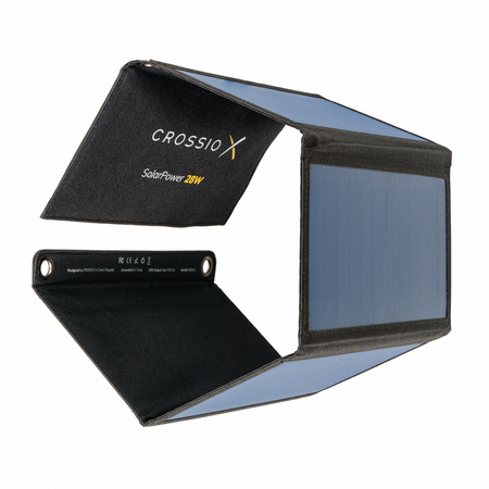 Solárna nabíjačka Crossio SolarPower 28W 3.0 čierny