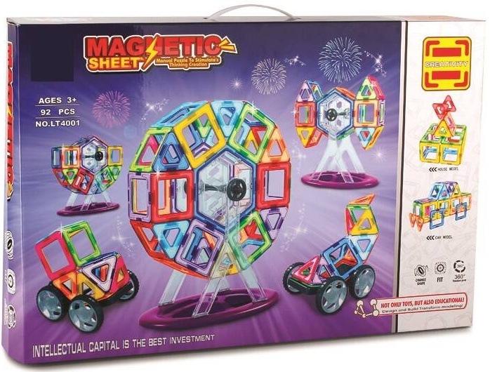 Stavebnica SPARKYS Magnetic Sheet 92 dílků