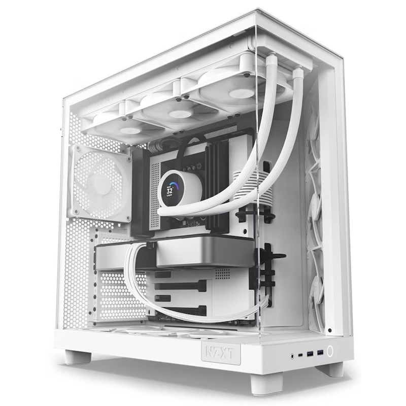 Case NZXT H6 Flow biela Case NZXT H6 Flow biela