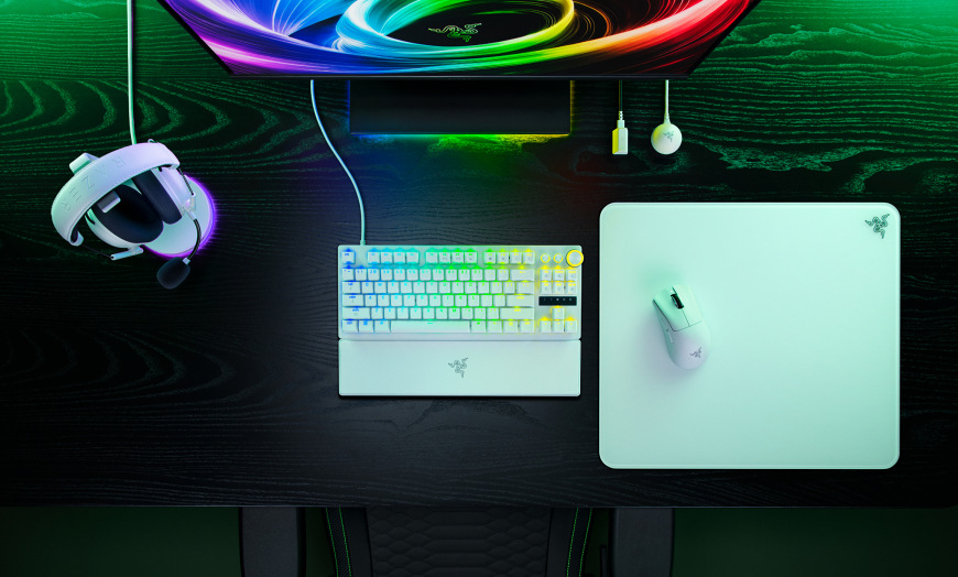 Klávesnica Razer Huntsman V3 Pro Tenkeyless 8KHz, US Layout biela Klávesnica Razer Huntsman V3 Pro Tenkeyless 8KHz, US Layout biela