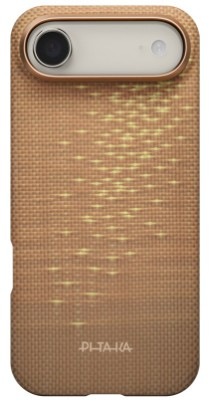 Kryt na mobil Pitaka Ultra-Slim Golden Glint na Apple iPhone 17 v zlatej farbe