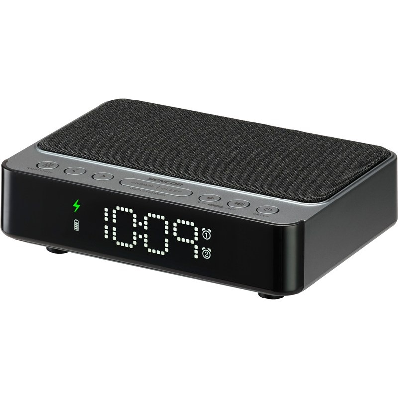 Rádiobudík sencor SRC 6800, Qi umožňuje budenie 2 časy budenia a budí alarmom aj rádiom