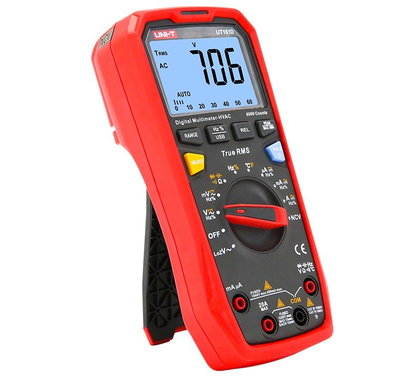 Multimeter UNI-T UT161D Multimeter UNI-T UT161D poskytuje široký rozsah meraní do 1 000 C pre AC aj DC napätie a prúdy