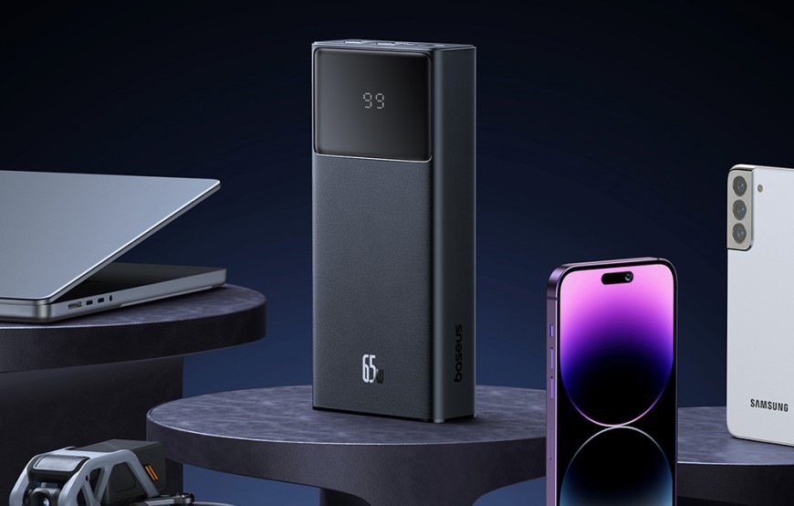 Powerbank Baseus Star-Lord 20000 mAh 65W 2x USB-A/micro USB/USB-C čierny Powerbank Baseus Star-Lord 20000 mAh 65W 2x USB-A/micro USB/USB-C - čierna