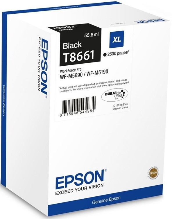 Atramentová náplň Epson T8661 XL, 2500 strán - čierna