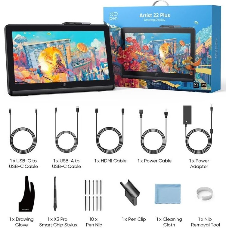 Grafický tablet XPPen Artist 22 Plus čierny