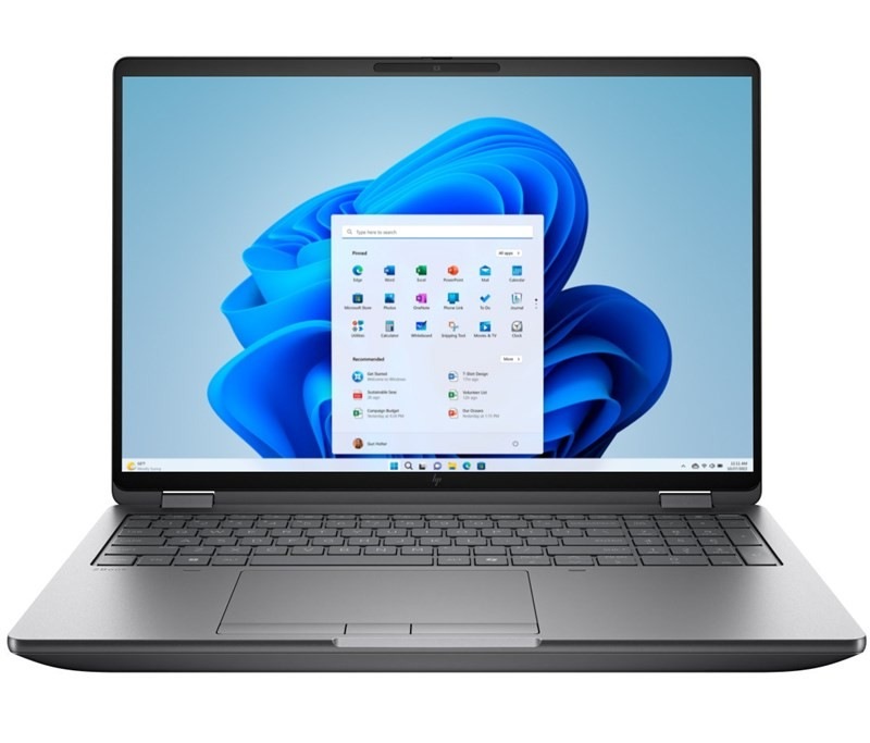 Notebook HP Zbook Fury G1i 16" s NVIDIA RTX Pro 3000 a Intel Core Ultra 9, šedá farba.