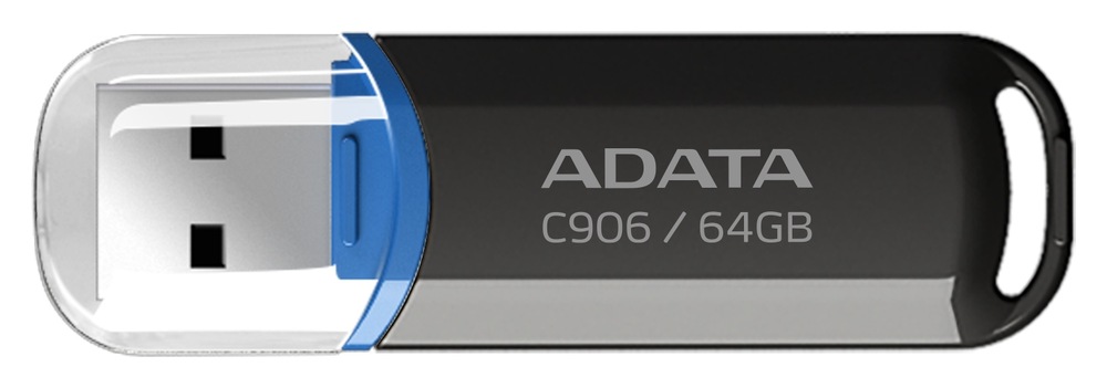 USB flashdisk ADATA Classic C906 64GB čierny Flash disk ponúka dostatok priestoru pre vaše súbory a umožňuje ich pohodlný prenos vďaka rozhraniu USB 2.0.