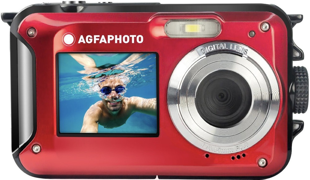 Digitálny fotoaparát AgfaPhoto Realishot WP8000 červený Fotoaparát je možné využiť za každého počasia