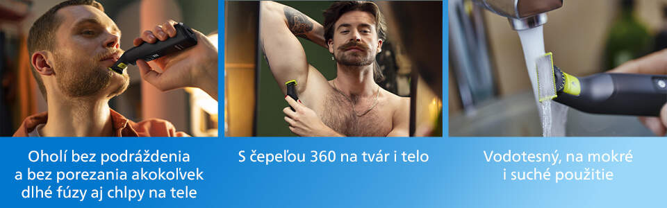 Náhradné hlavice Philips OneBlade QP624/50 zelená Náhradné hlavice Philips OneBlade QP624/50 zelená