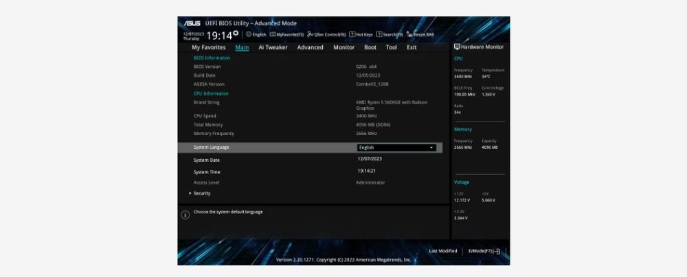 Základná doska Asus PRIME A520M-R UEFI bios dosky Asus PRIME A520M-R
