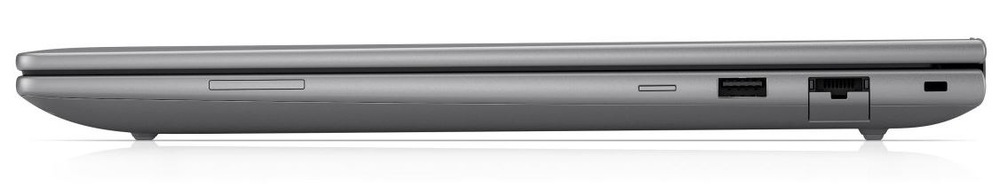 Notebook HP ZBook X G1i 16" sivý HP ZBook X G1i notebook bočný profil s portami