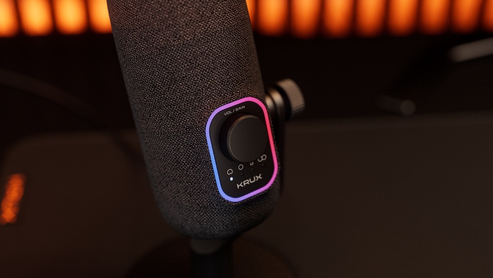 Mikrofón KRUX Empy s RGB podsvietením detail