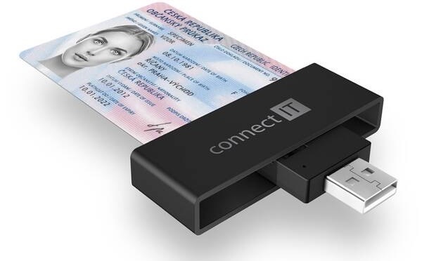 Čítačka eObčianok Connect IT CFF-3000-BK čierna