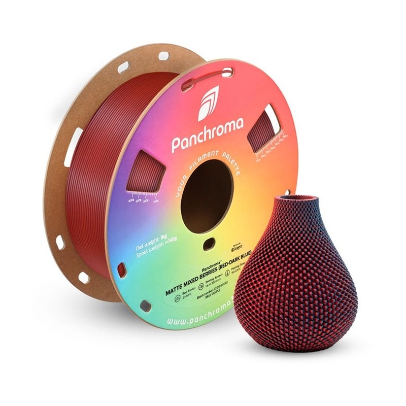 Filament Polymaker Panchroma PLA Dual Matte Mixed Berries - vínový