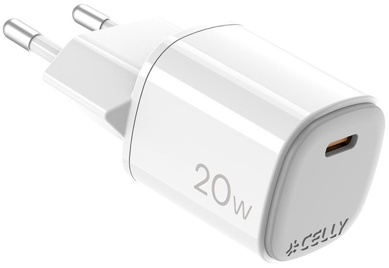 Cestovná nabíjačka Celly USB-C, GaN s technológiou GaN a výkonom 20 W