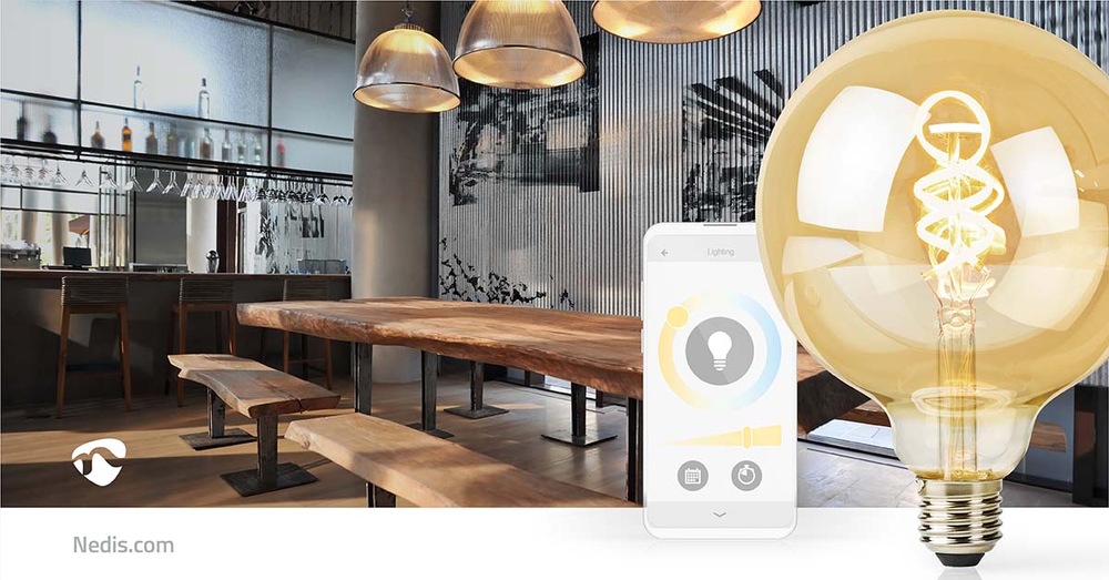 Inteligentná žiarovka Nedis SmartLife globe, Wi-Fi, E27, 360 lm, 4.9 W, Teplá - studená biela