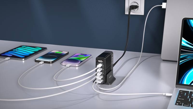 Nabíjačka do siete Cubenest S5D0 PD GaN 140 W čierny CubeNest S5D0 PD GaN, 140 W, čierna