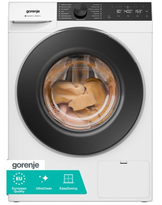 práčka Gorenje W494A1 UltraClean v bielej farbe so zatvorenými dvierkami