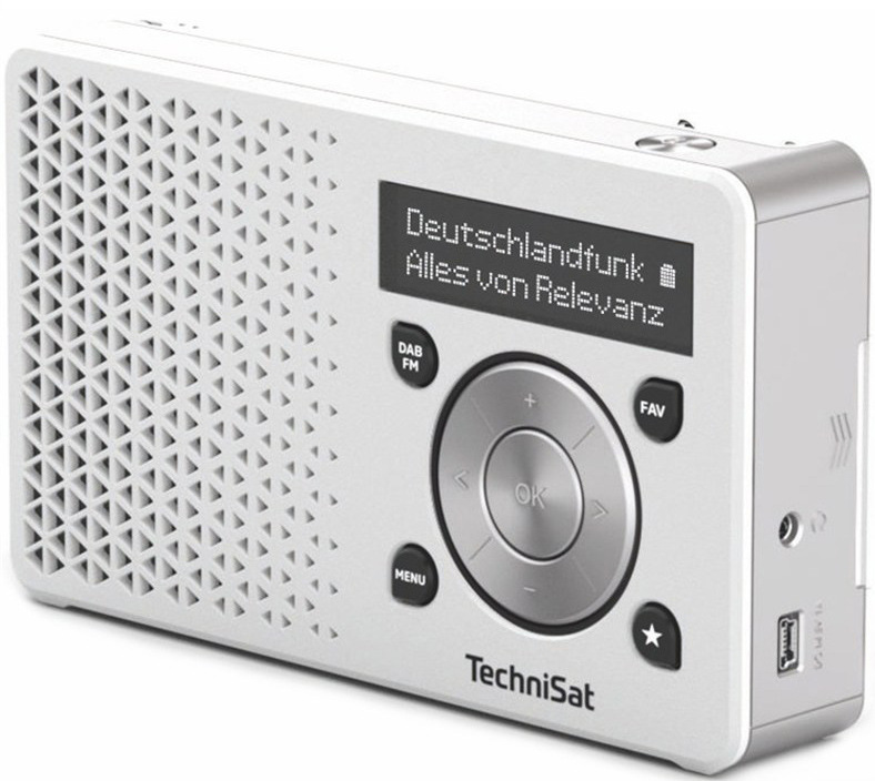 Rádioprijímač DAB+ TechniSat DIGITRADIO 1, bielo-strieborné