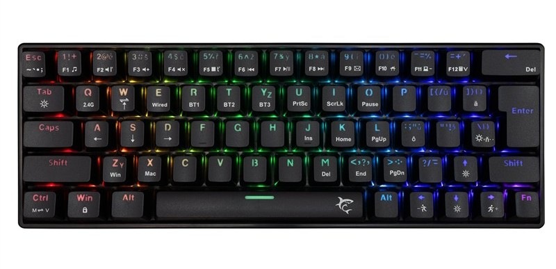 Klávesnica White Shark KAIKEN, CZ/SK layout, Red Switch čierna