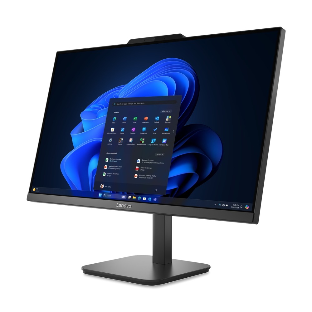 PC all in-one Lenovo V100 čierny Získa si vás predovšetkým bezrámčekovým prevedením na zobrazenie od kraja ku kraju.